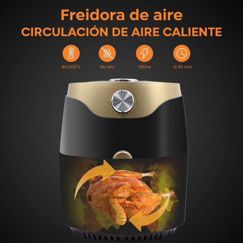 Freidora de aire AF501 hasta 200° C MyIdea...