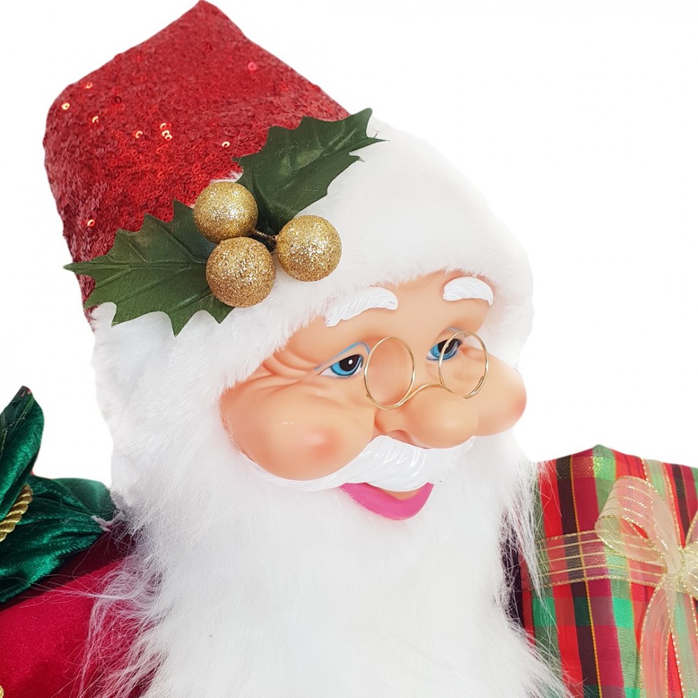 144218 Papá Noel Vestido ROJO y de terciopelo...