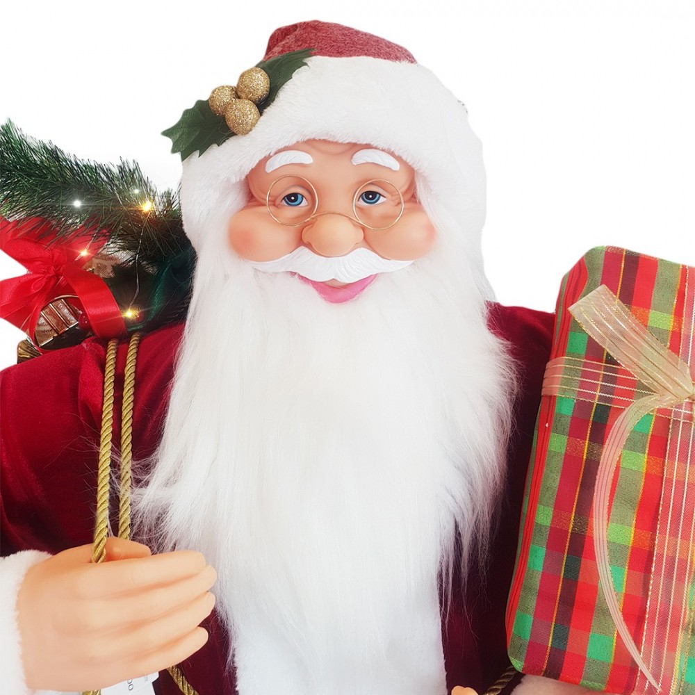 144221 Papá Noel Vestido ROJO y de terciopelo...