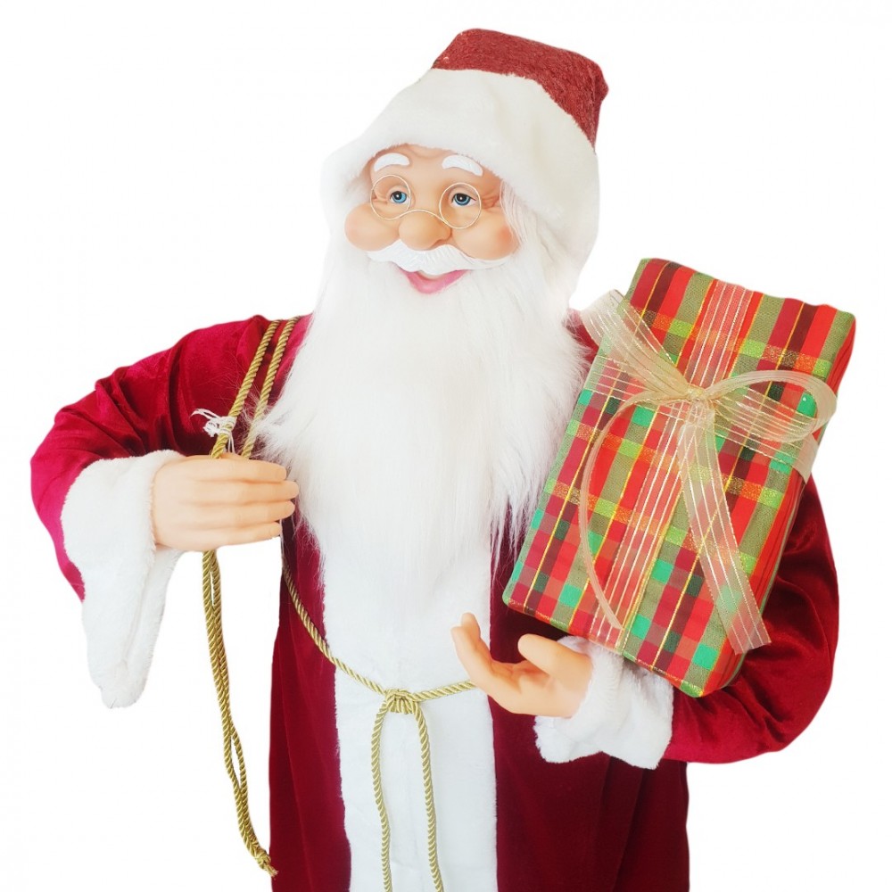 144220 Papá Noel Vestido ROJO y de terciopelo...