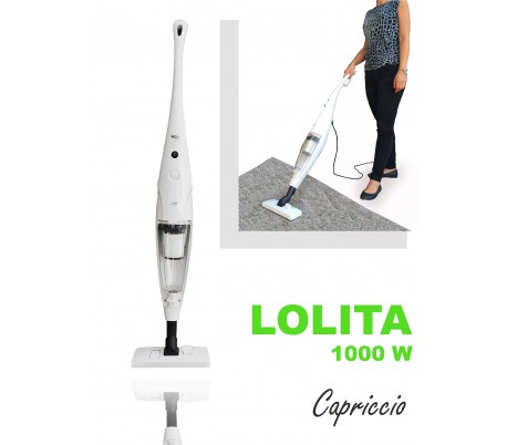 Aspiradora 1000 W LOLITA - Escoba eléctrica sin bolsa con filtro HEPA con cepillo para alfombras CAPRICCIO 583101 mws1693