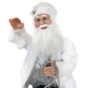 144225 Papá Noel Vestido Blanco y Plata de terciopelo 80H... 2