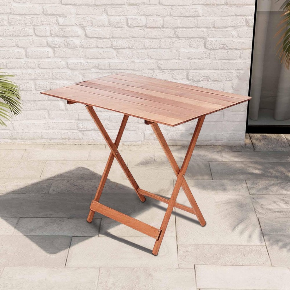 Mesa plegable 100 x 60 cm en madera natural...