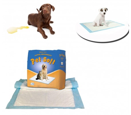 Pack 10 esteras PET SOFT para perros - Súper absorbentes y capturan los olores de las necesidades del animal