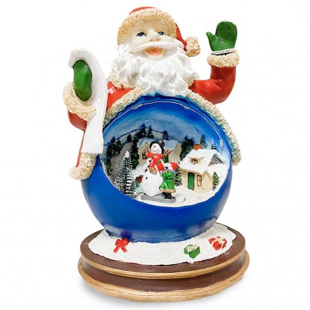 361025 Papá Noel en Resina con Luces, Música y Movimiento con Escenario Navideño