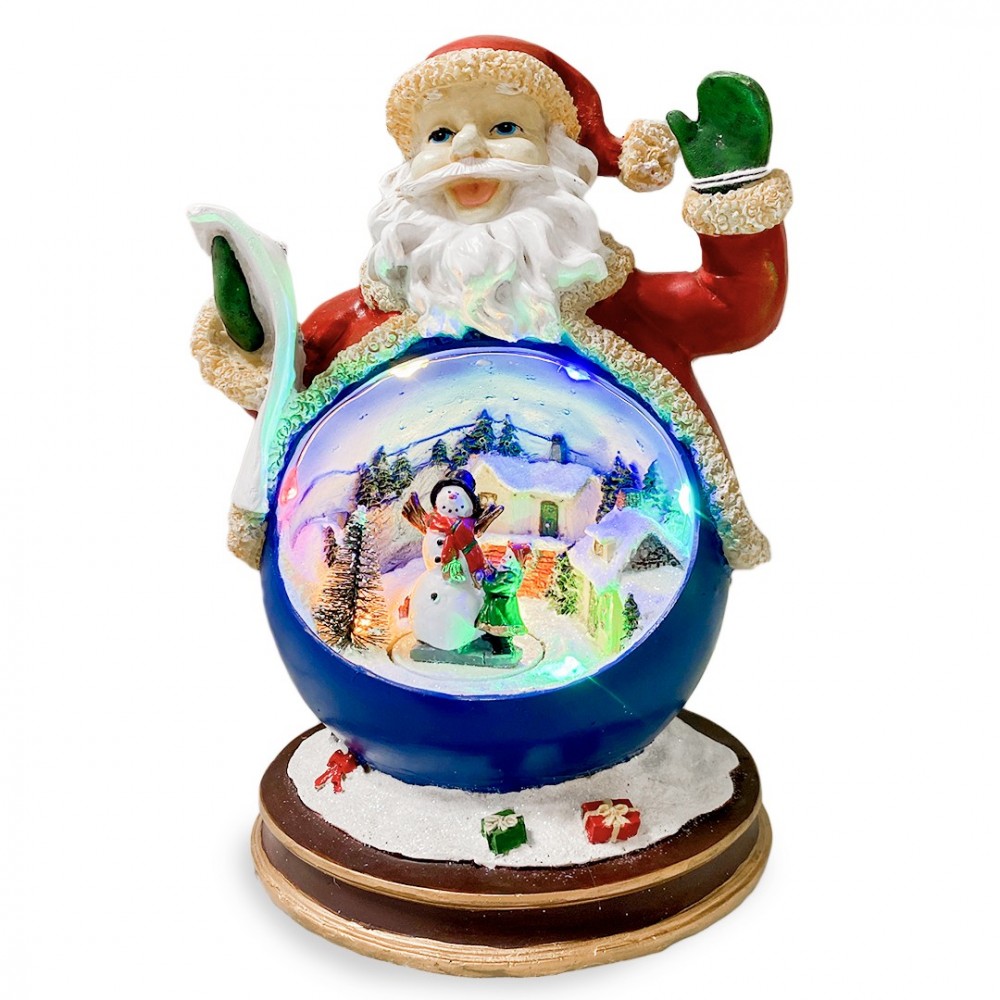 361025 Papá Noel en Resina con Luces, Música y...