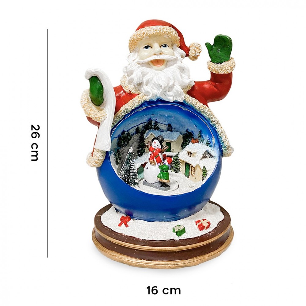 361025 Papá Noel en Resina con Luces, Música y...