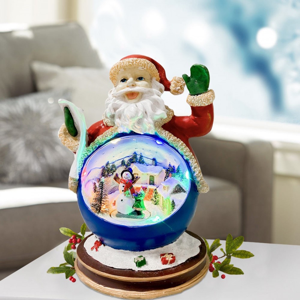 361025 Papá Noel en Resina con Luces, Música y...