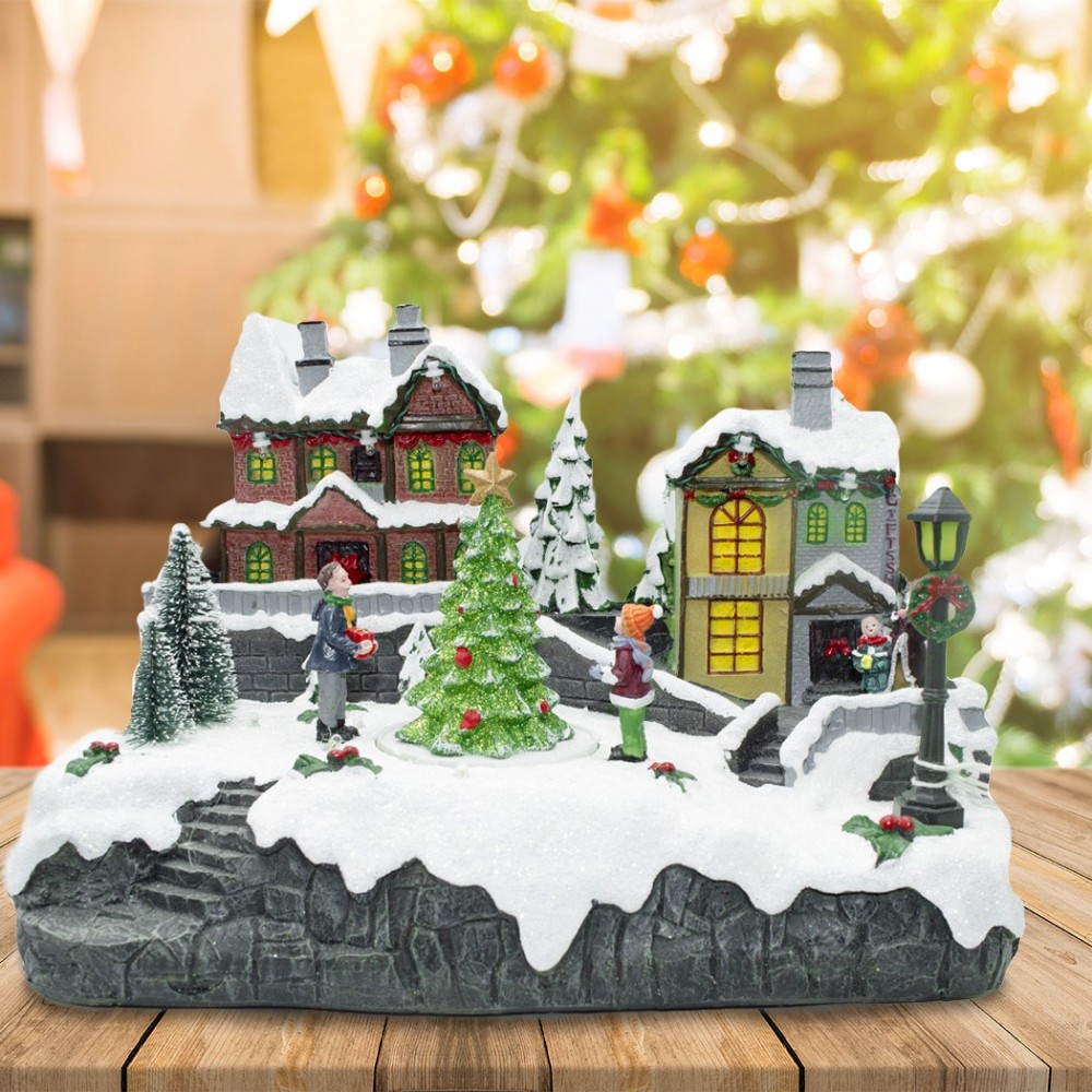 Christmas Village 361033 Carrusel Navidad Luces...