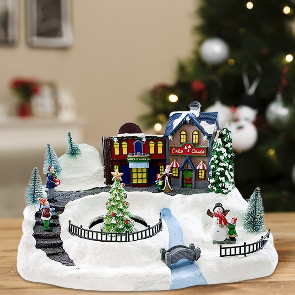 Pueblo Navideño Nevado 361038 Carrusel con...