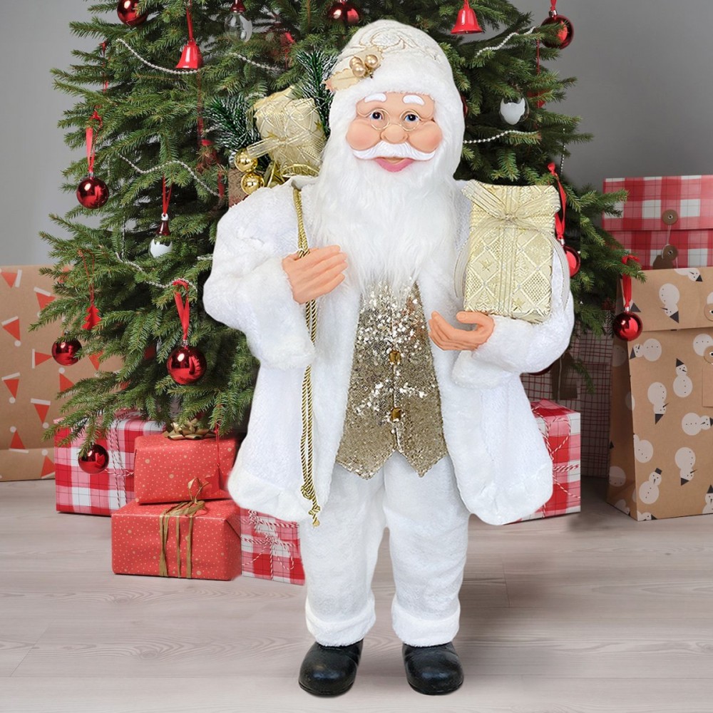 144233 Papá Noel Decoración de terciopelo...