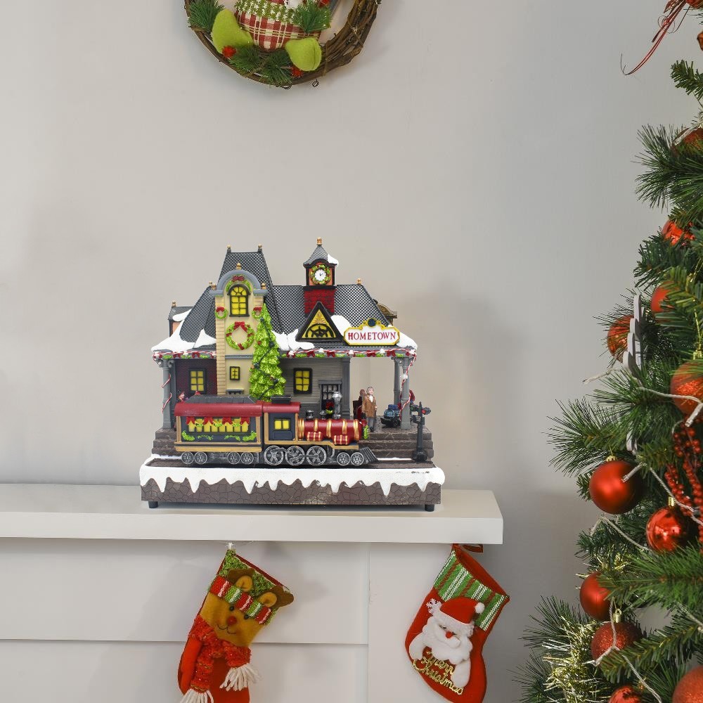 Pueblo Navideño 899898 Estación nevada, luces,...