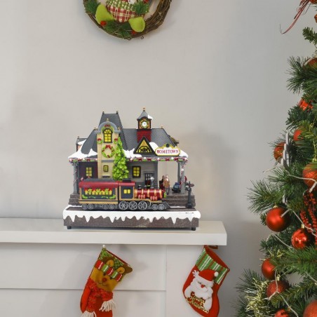 Pueblo Navideño 899898 Estación nevada, luces, sonidos, movimiento 30Hx15Px32Lcm