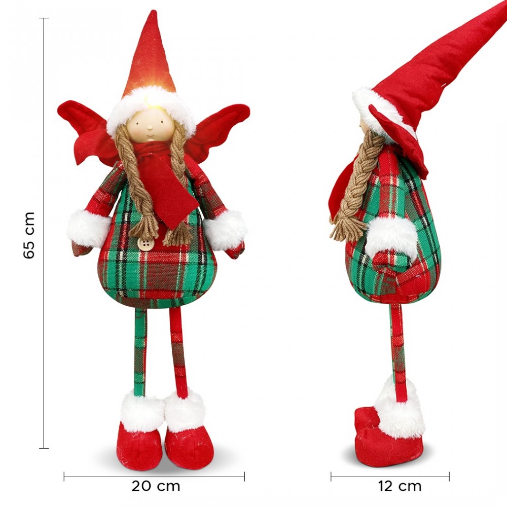 305188 Hada navideña con vestido cuadros y...