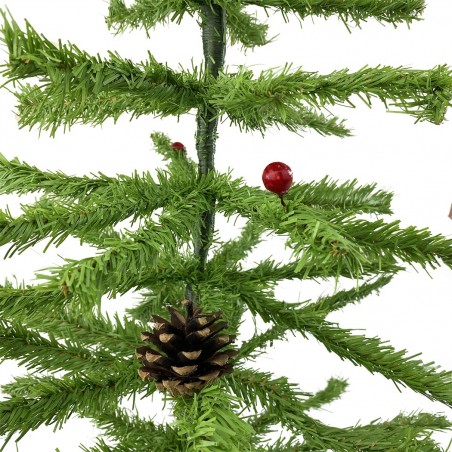 245001 Árbol de Navidad 70H Cm piñas y ramas moldeables Abeto Artificial en PVC