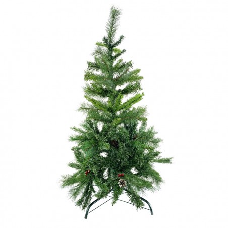 164049 Árbol de Navidad 120H cm 380 ramas plegables en abeto artificial de PVC