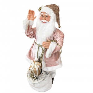 144213 Papá Noel Decoración terciopelo Rosa 80Hcm con... 2