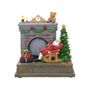 Chimenea navideña 997099 Carrusel Santa Claus con...