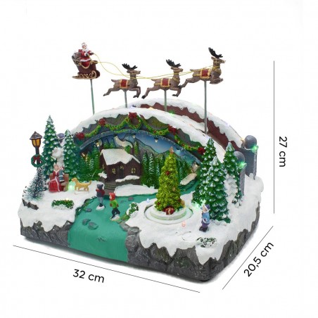 Christmas Village 997525 Escenografía con música, luces y movimiento 27x20x32 cm