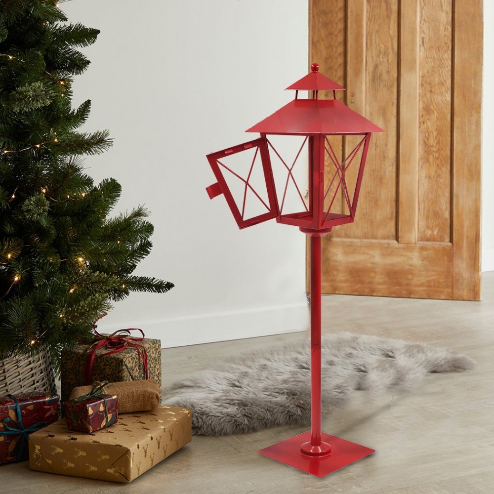 743979 Farola de Navidad Roja decoración en...