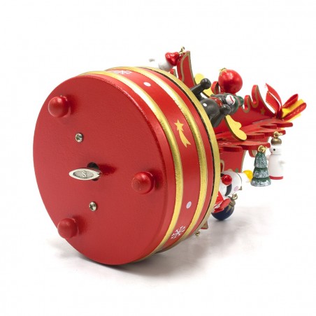 Caja música carrusel de madera 740237 Árbol de Navidad H22 música y movimiento