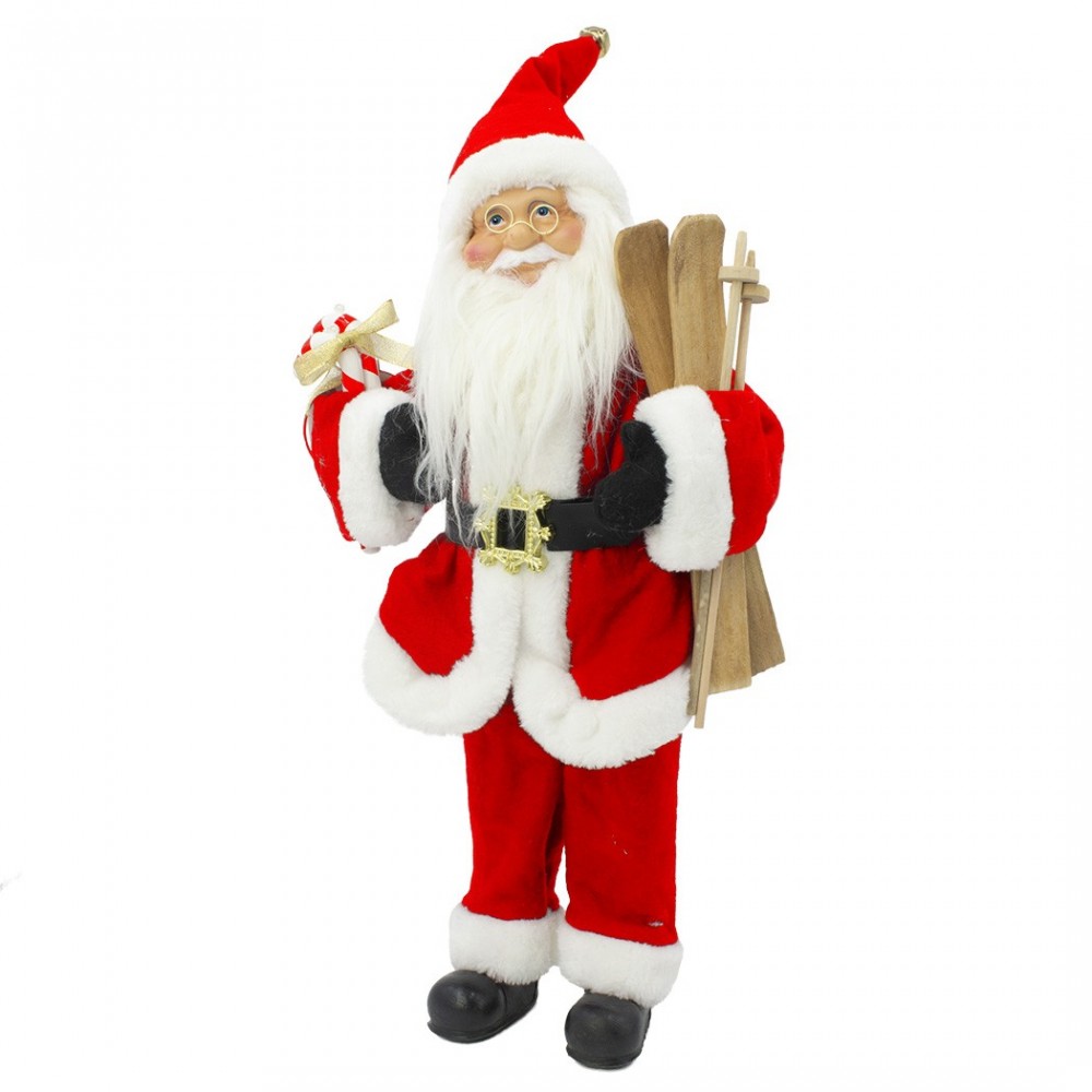 103242 Papá Noel para Decoración mecanismo carillón 45H cm sonidos y movimiento