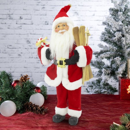 103242 Papá Noel para Decoración mecanismo carillón 45H cm sonidos y movimiento