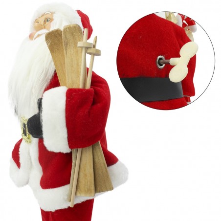 103242 Papá Noel para Decoración mecanismo carillón 45H cm sonidos y movimiento
