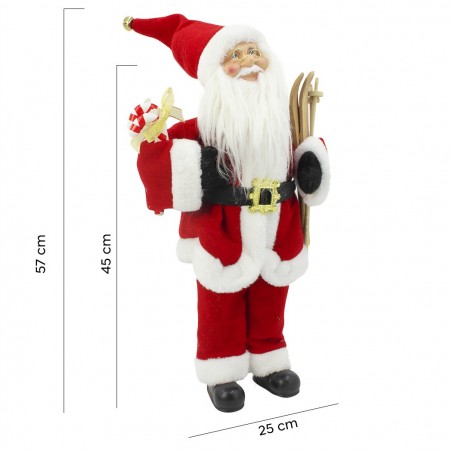 103242 Papá Noel para Decoración mecanismo carillón 45H cm sonidos y movimiento