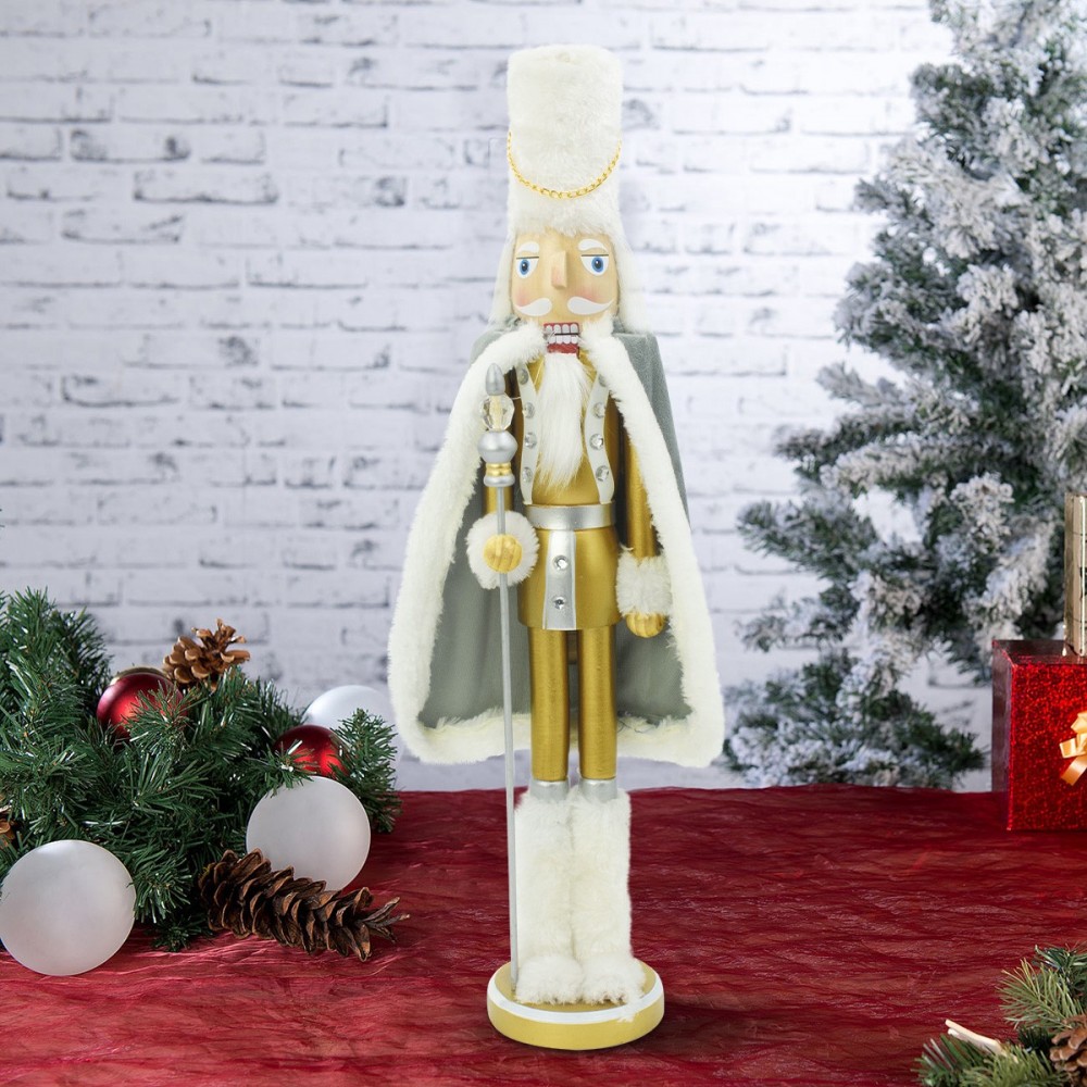 048390 Soldado cascanueces en madera decorado...