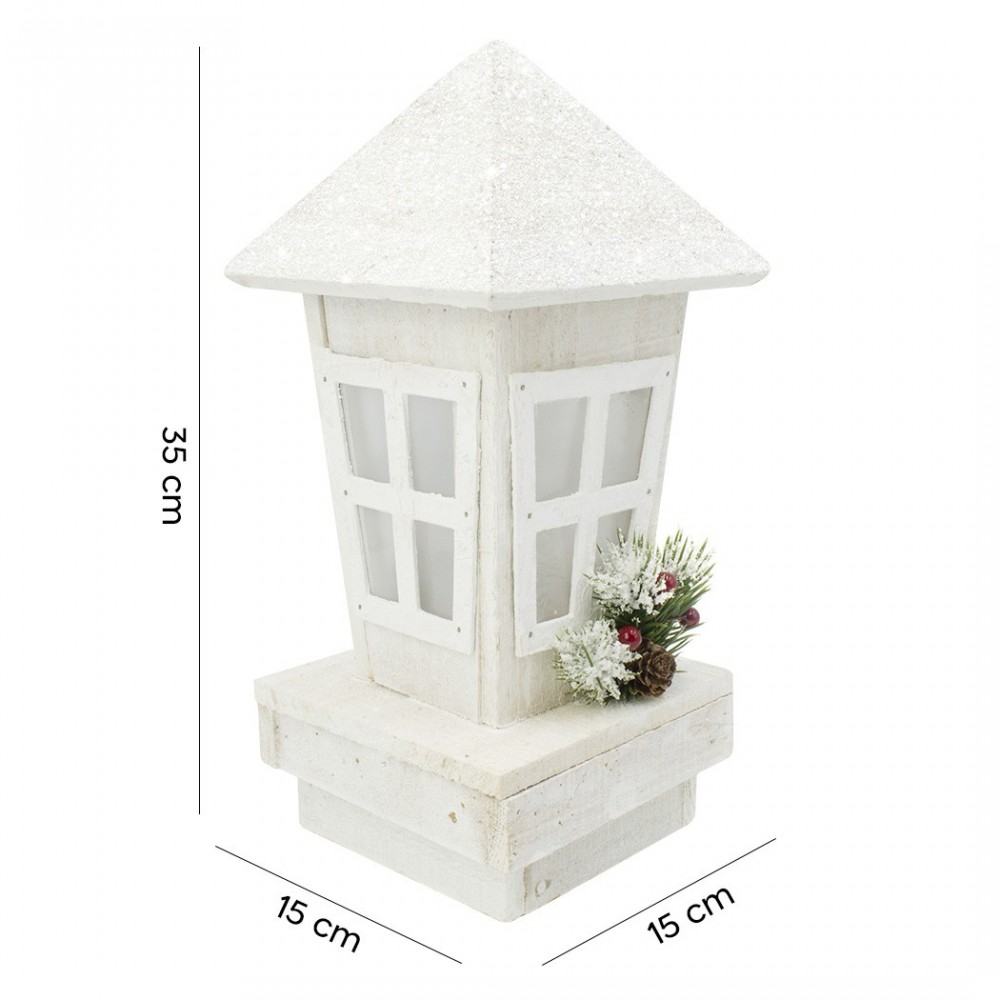 859724 Farol de Navidad decoración de madera...