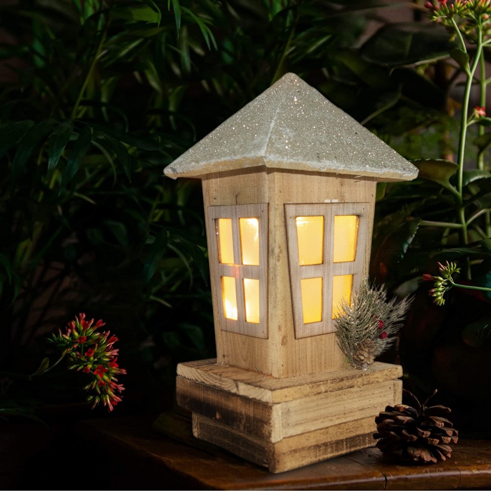 859717 Farol de Navidad decoración de madera...