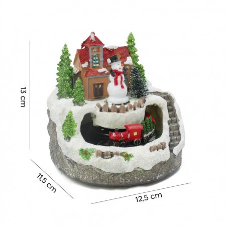 997068 Carrusel de paisajes navideños música, luces y movimiento con trenecito