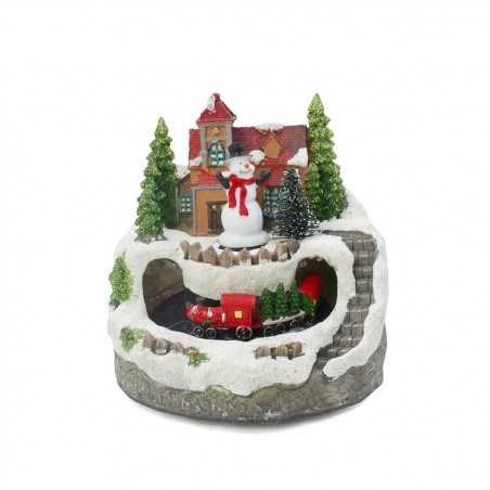 997068 Carrusel de paisajes navideños música, luces y movimiento con trenecito