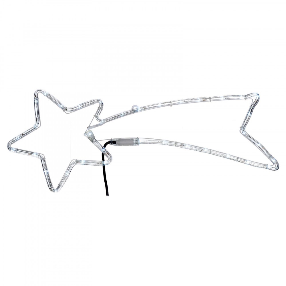 297236 Estrella fugaz de navidad con luz blanca fría de LED intermitentes 65L cm