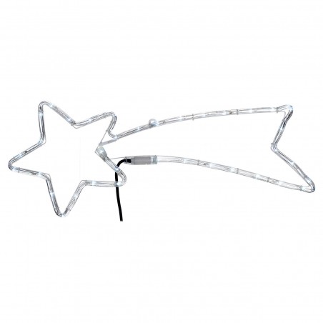 297236 Estrella fugaz de navidad con luz blanca fría de LED intermitentes 65L cm