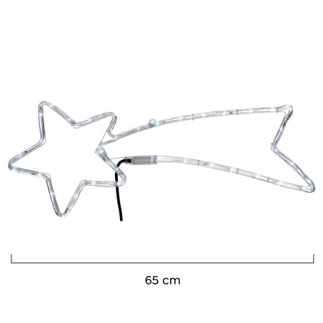 297236 Estrella fugaz de navidad con luz blanca fría de LED intermitentes 65L cm