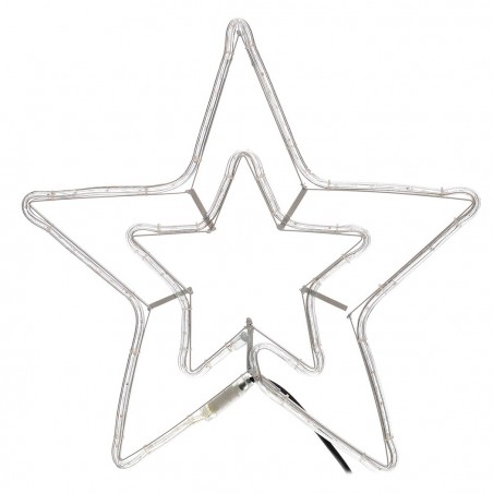757273 Estrella de navidad doble brillo para exterior ip44 con led blanco cálido