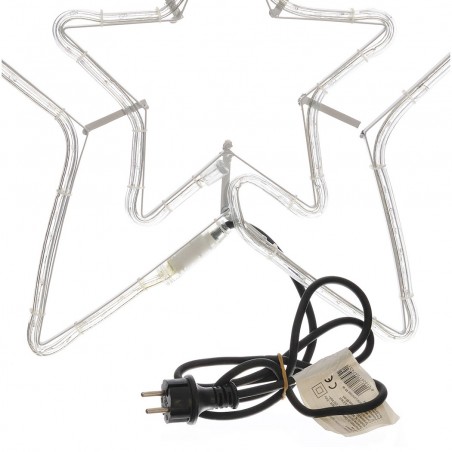 757273 Estrella de navidad doble brillo para exterior ip44 con led blanco cálido