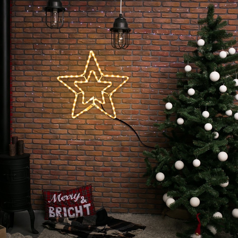 757273 Estrella de navidad doble brillo para...