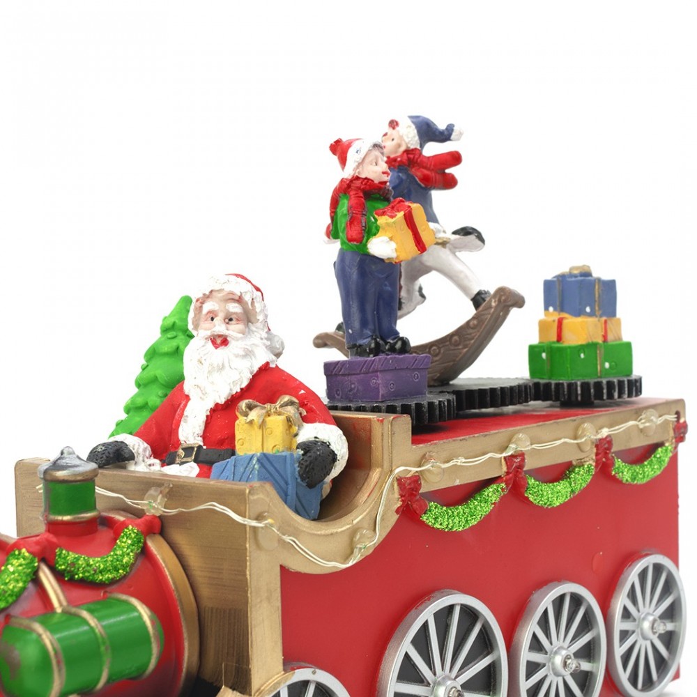 899843 Tren navideño de Papá Noel con Luces,...