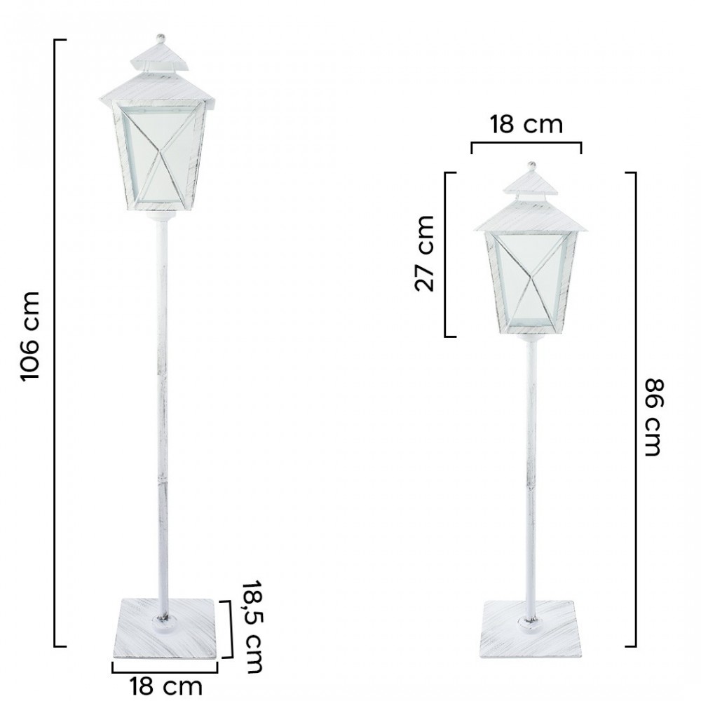 744044 Farola de Navidad blanca decoración en...