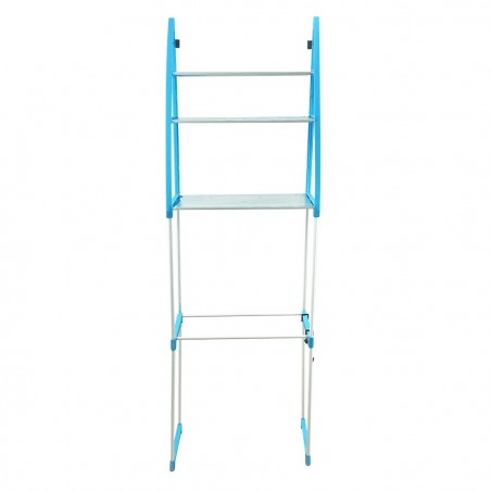 210627 Estante de baño modular en plástico azul claro ahorra espacio 152H cm