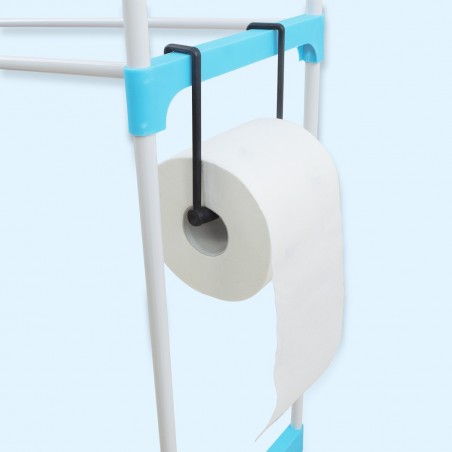 210627 Estante de baño modular en plástico azul claro ahorra espacio 152H cm