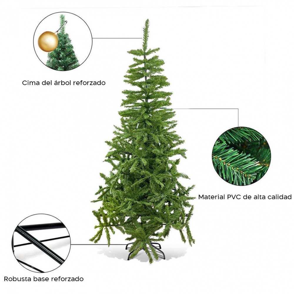 164051 Árbol de Navidad 210H Cm 1004 ramas...