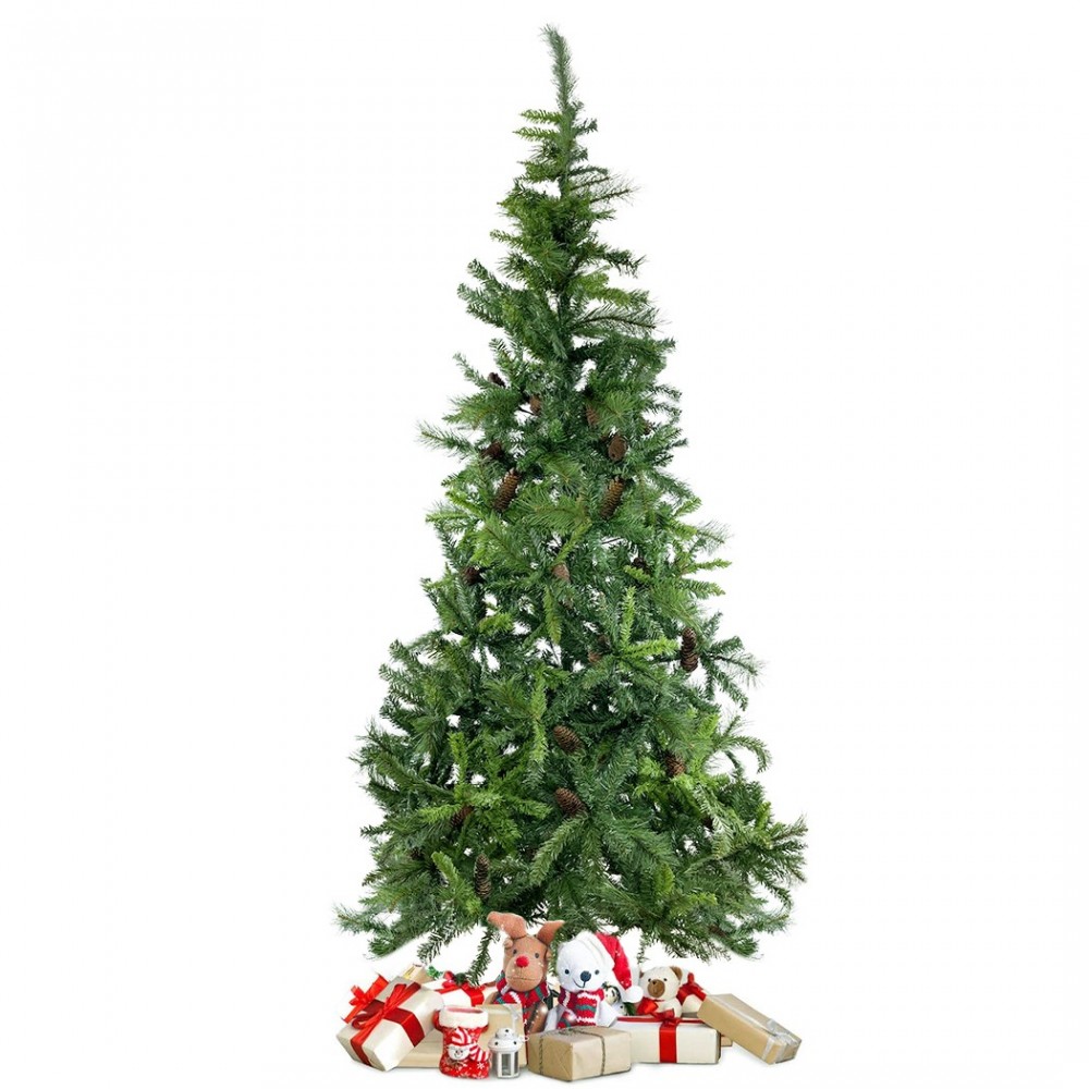 164045 Árbol de Navidad 240H Cm con piñas y...
