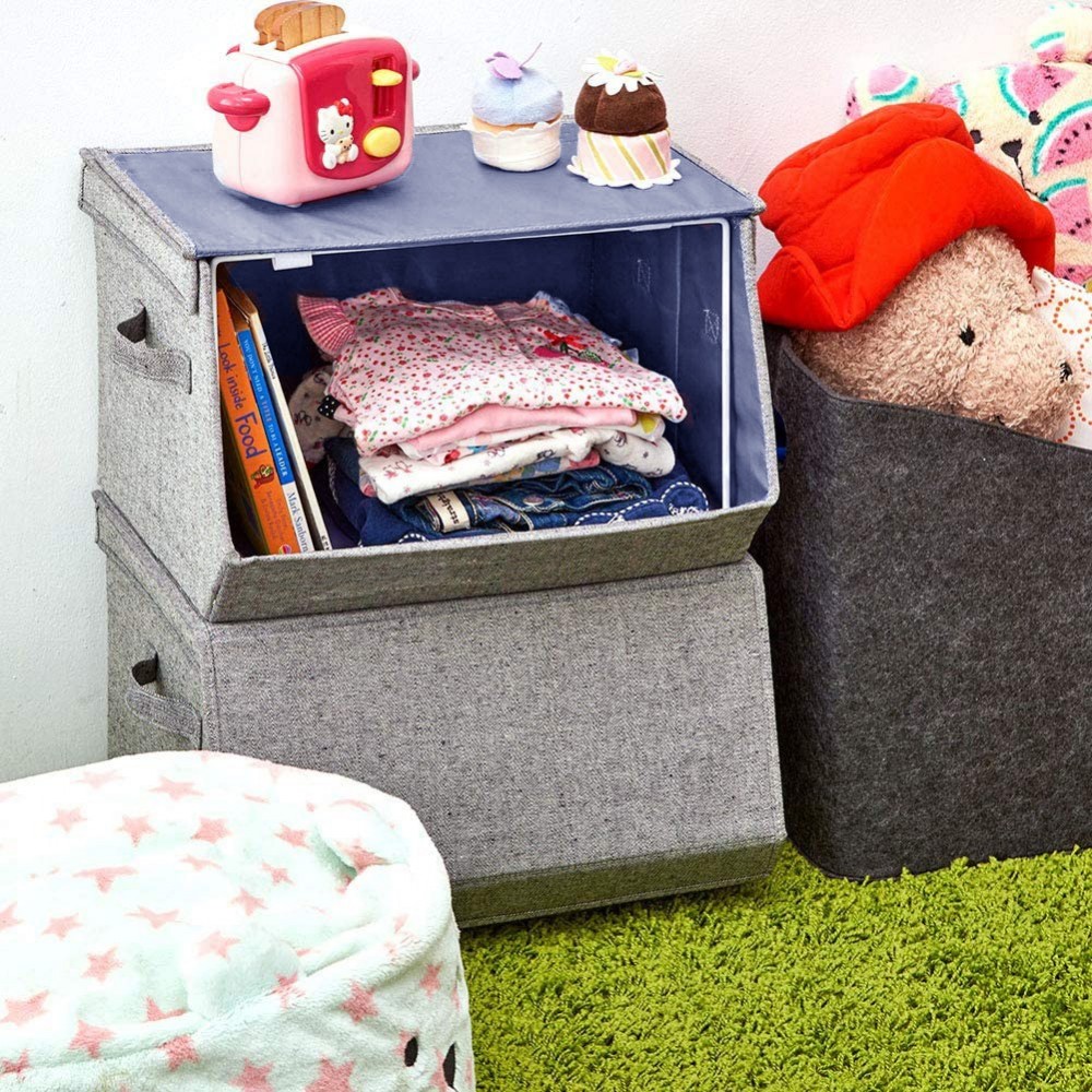 Caja de almacenamiento plegable con asas...