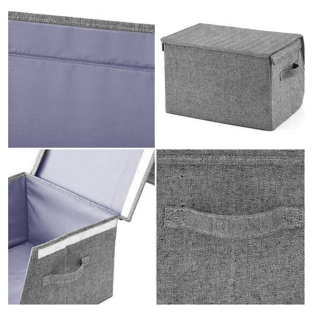 Caja de almacenamiento plegable con asas...