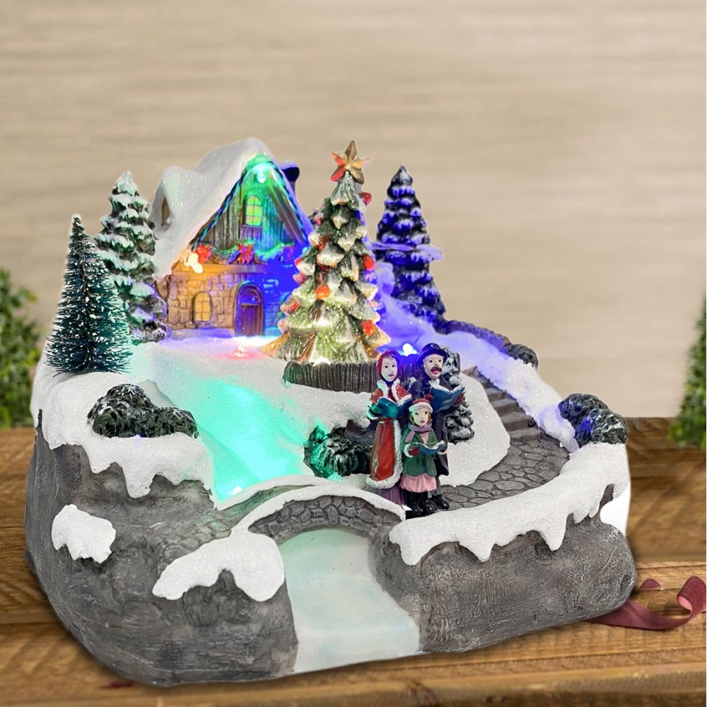 361007 Paisaje Pueblo Navideño iluminación...