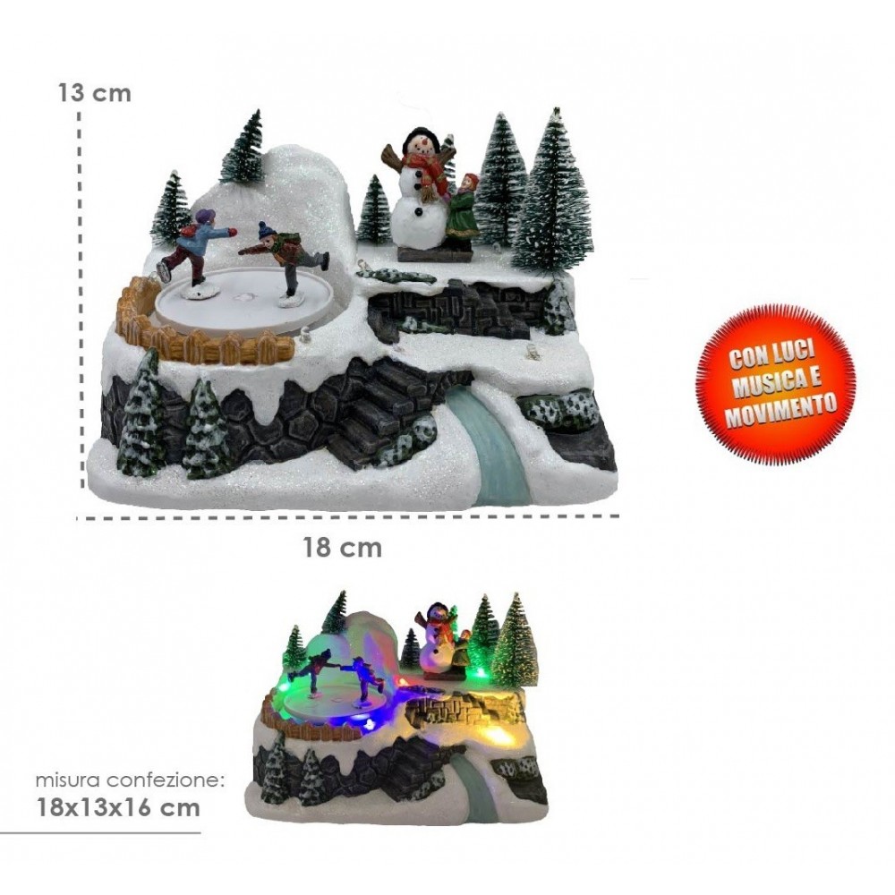 361004 Carrusel pueblo navideño con pista luces...